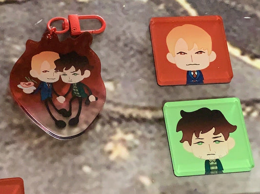 Acrylic Magnet & Keychain set